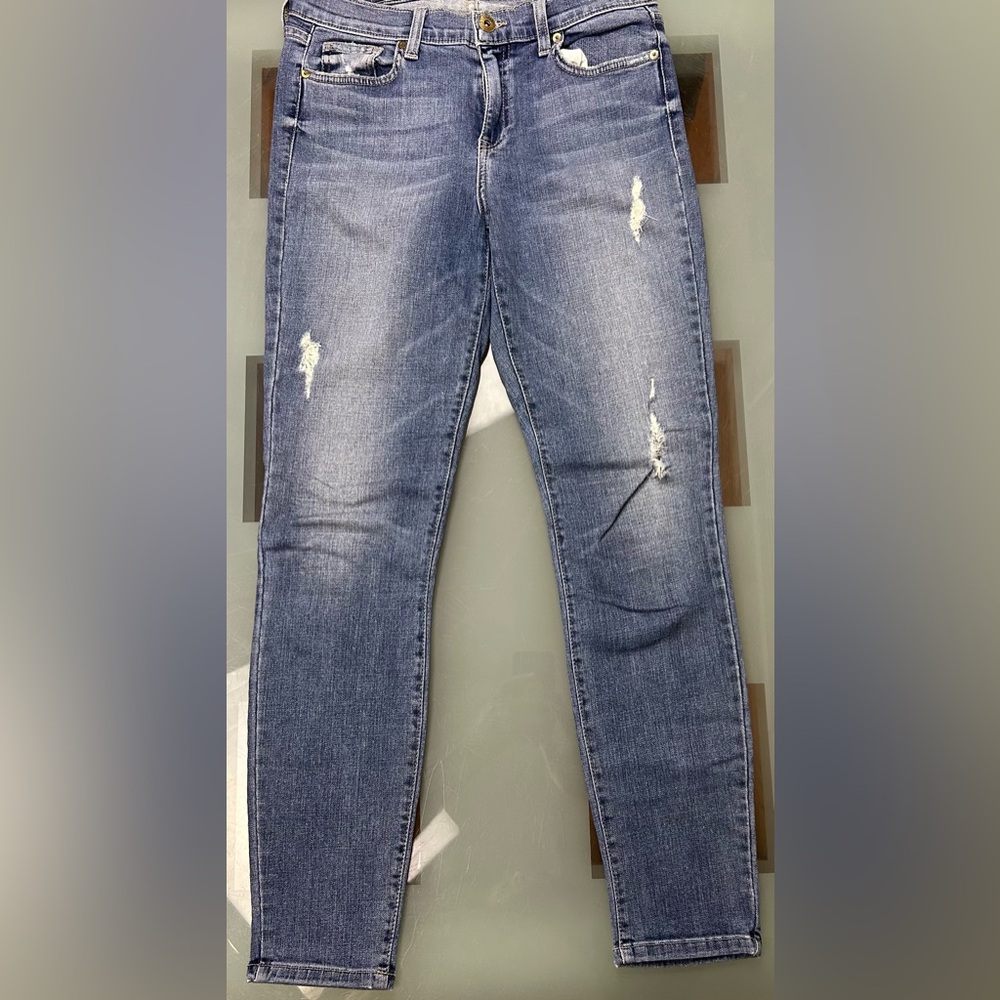 Pistola Skinny Ankle Distressed Jeans Medium Wash Denim Women's Size 28